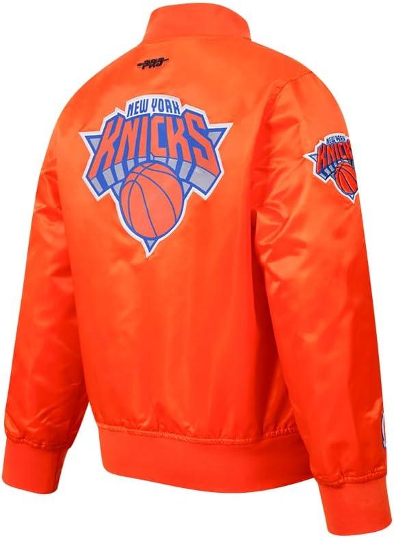 imagePro Standard Big Kids NBA Classic Chenille Satin JacketOrange