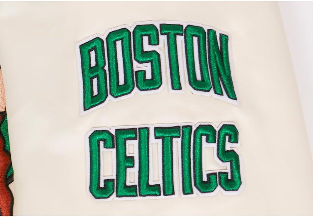 imagePro Standard Big Kids NBA Retro Classics Satin JacketEggshell Kelly Green