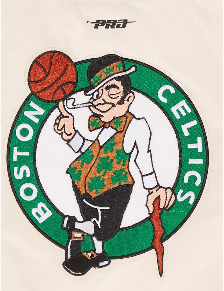 imagePro Standard Big Kids NBA Retro Classics Satin JacketEggshell Kelly Green