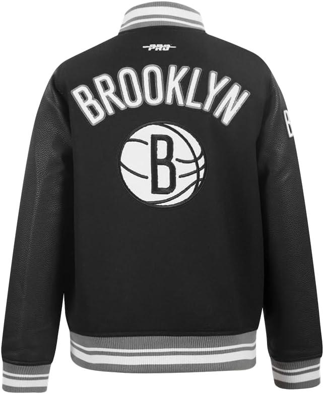 imagePro Standard Big Kids NBA Retro Classics Varsity JacketBlackGray