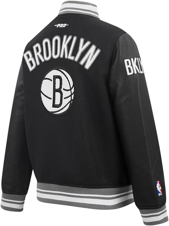 imagePro Standard Big Kids NBA Retro Classics Varsity JacketBlackGray
