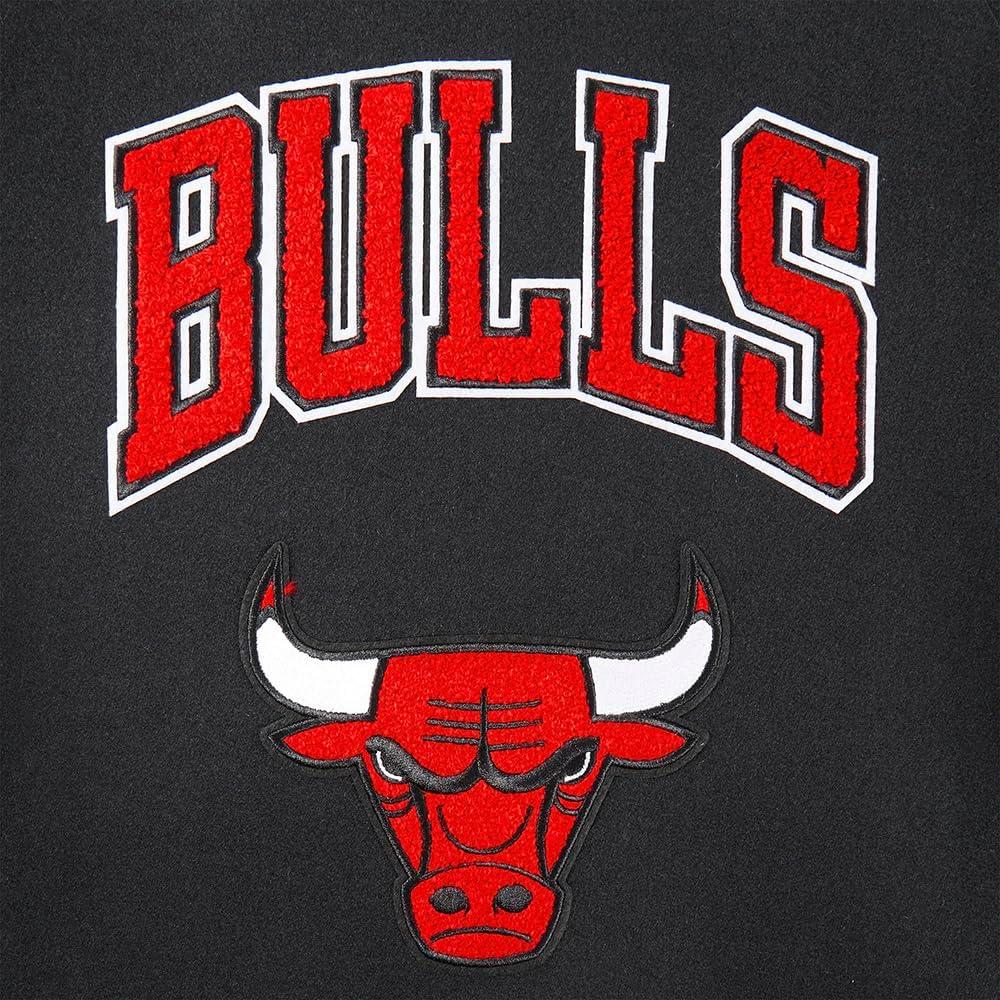 imagePro Standard Big Kids NBA Retro Classics Varsity JacketBlackRedBlack