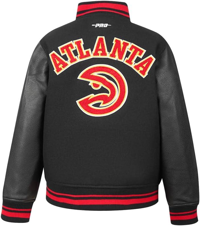 imagePro Standard Big Kids NBA Retro Classics Varsity JacketBlackRedBlack