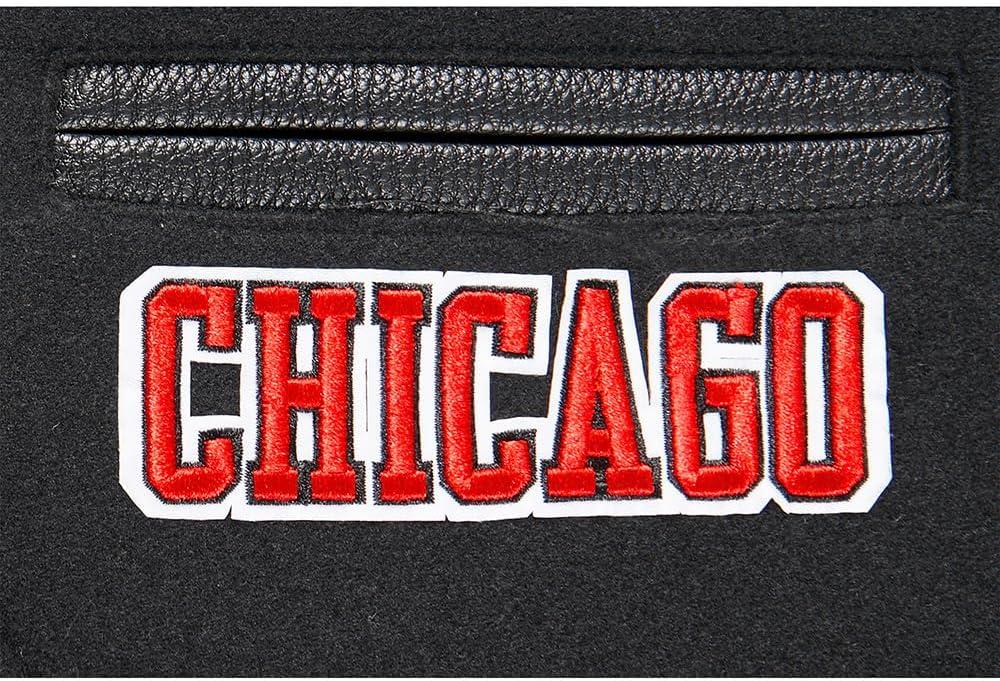 imagePro Standard Big Kids NBA Retro Classics Varsity JacketBlackRedBlack