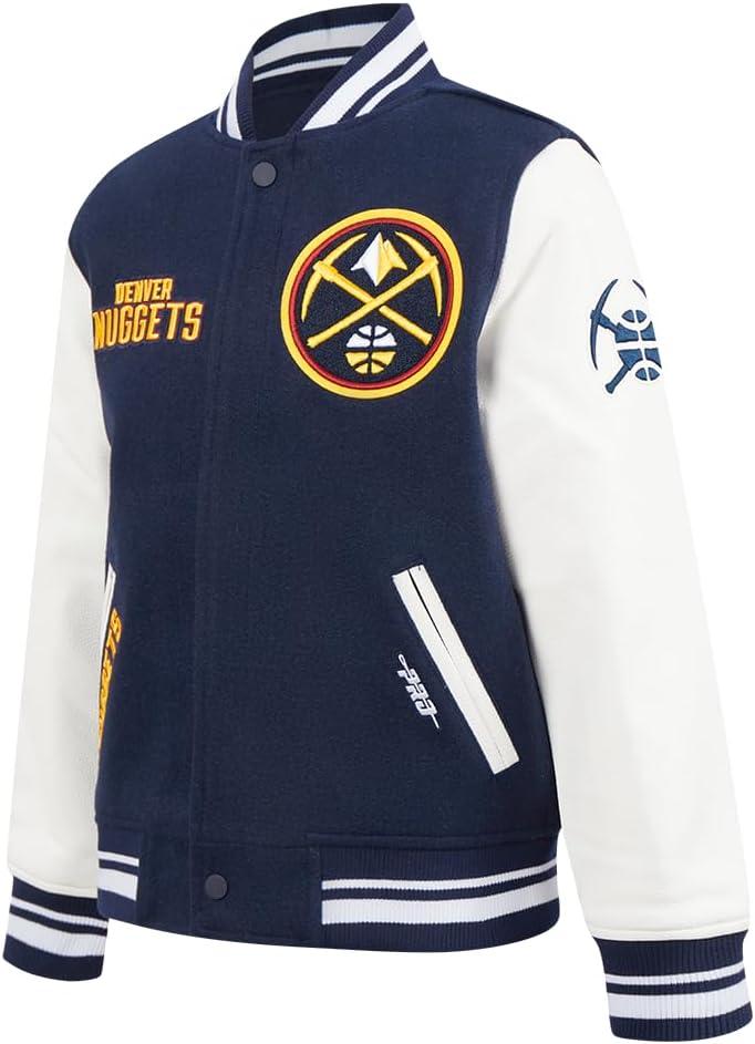 imagePro Standard Big Kids NBA Retro Classics Varsity JacketMidnight NavyWhite