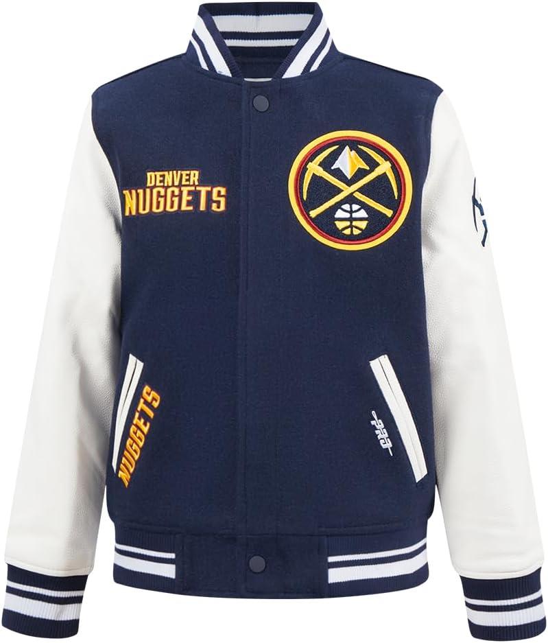 imagePro Standard Big Kids NBA Retro Classics Varsity JacketMidnight NavyWhite