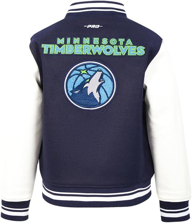 imagePro Standard Big Kids NBA Retro Classics Varsity JacketMidnight NavyWhite