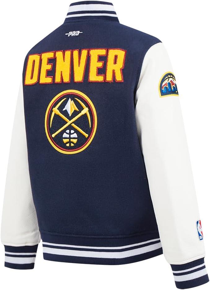 imagePro Standard Big Kids NBA Retro Classics Varsity JacketMidnight NavyWhite