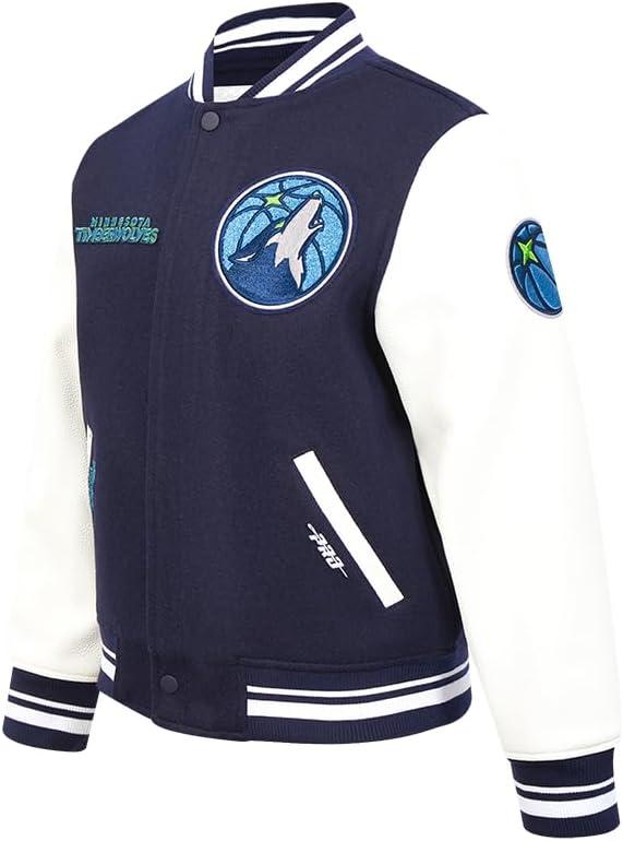 imagePro Standard Big Kids NBA Retro Classics Varsity JacketMidnight NavyWhite