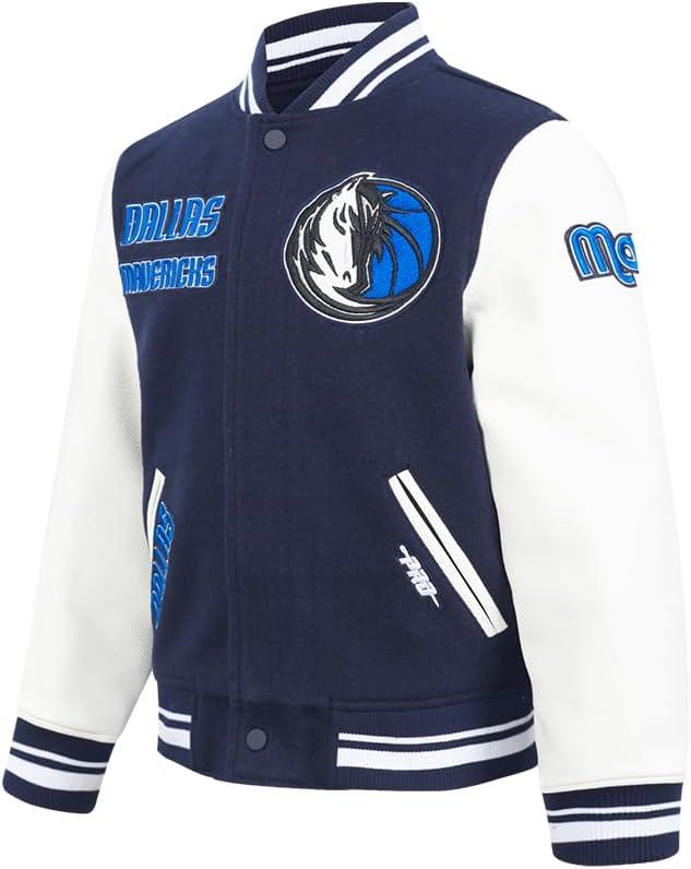 imagePro Standard Big Kids NBA Retro Classics Varsity JacketMidnight NavyWhite