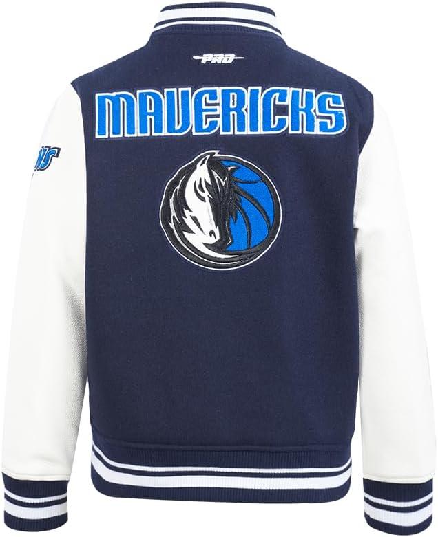 imagePro Standard Big Kids NBA Retro Classics Varsity JacketMidnight NavyWhite