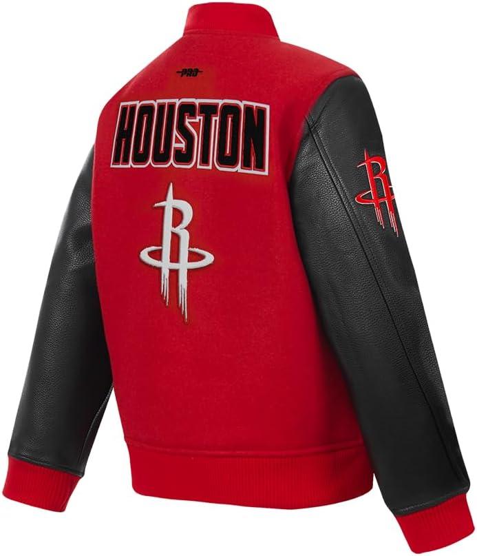 imagePro Standard Big Kids NBA Retro Classics Varsity JacketRedBlack