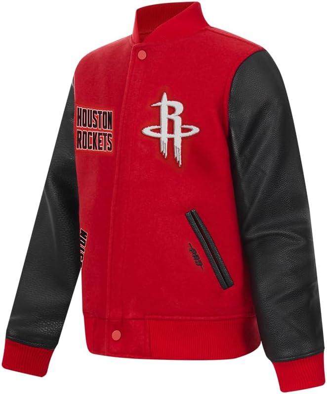 imagePro Standard Big Kids NBA Retro Classics Varsity JacketRedBlack