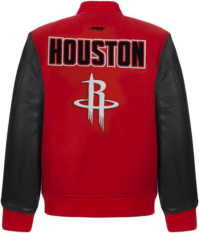 imagePro Standard Big Kids NBA Retro Classics Varsity JacketRedBlack