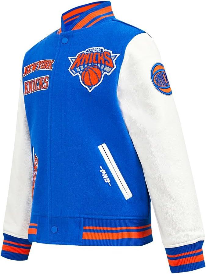 imagePro Standard Big Kids NBA Retro Classics Varsity JacketRoyalOrangeRoyal
