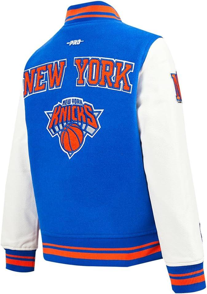 imagePro Standard Big Kids NBA Retro Classics Varsity JacketRoyalOrangeRoyal