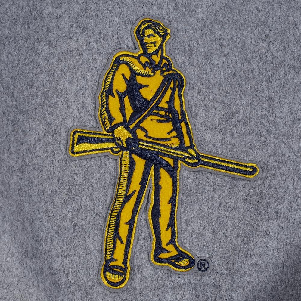 imagePro Standard Mens College Classic Chenille Varsity JacketHeather GrayWhite