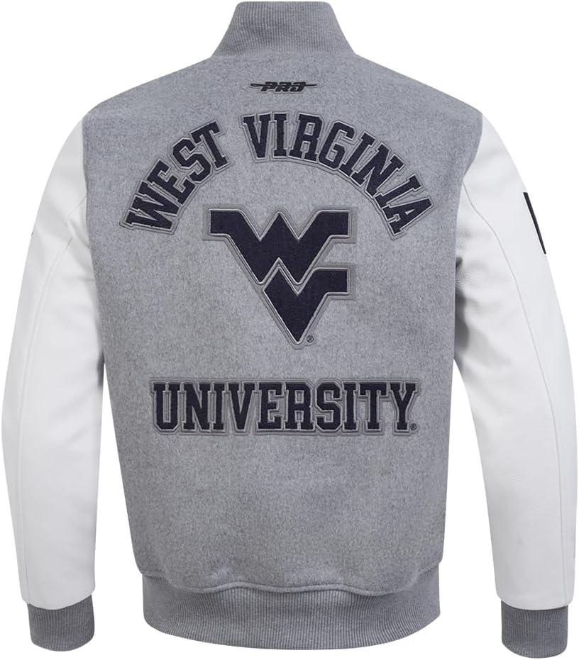 imagePro Standard Mens College Classic Chenille Varsity JacketHeather GrayWhite