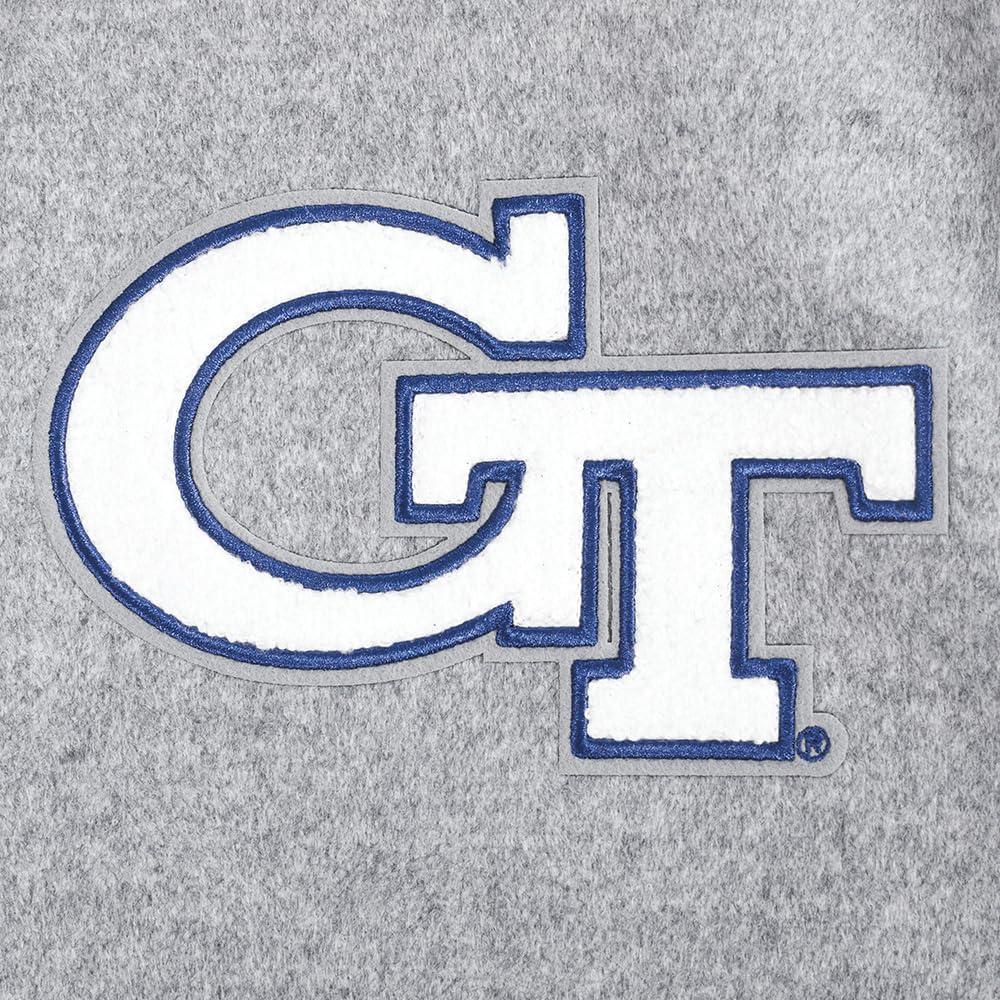 imagePro Standard Mens College Classic Chenille Varsity JacketHeather GrayWhite