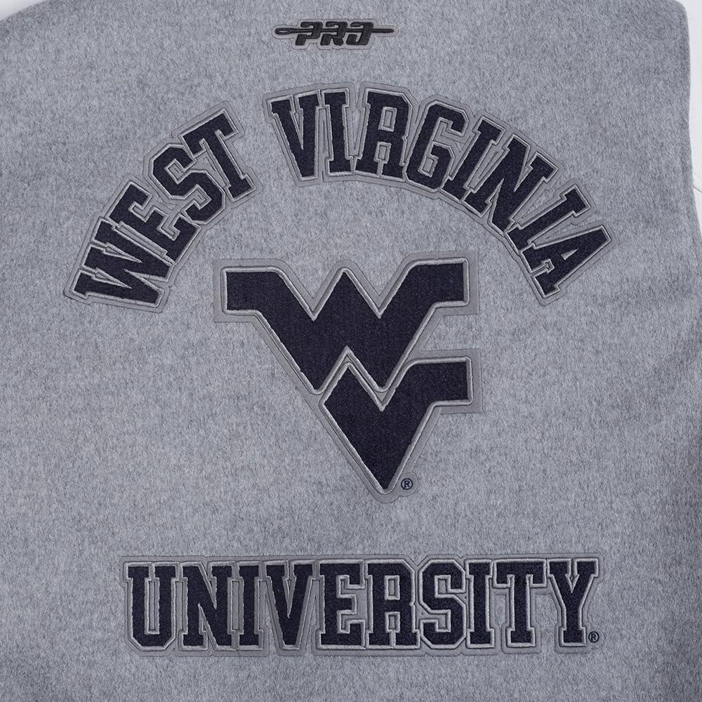 imagePro Standard Mens College Classic Chenille Varsity JacketHeather GrayWhite