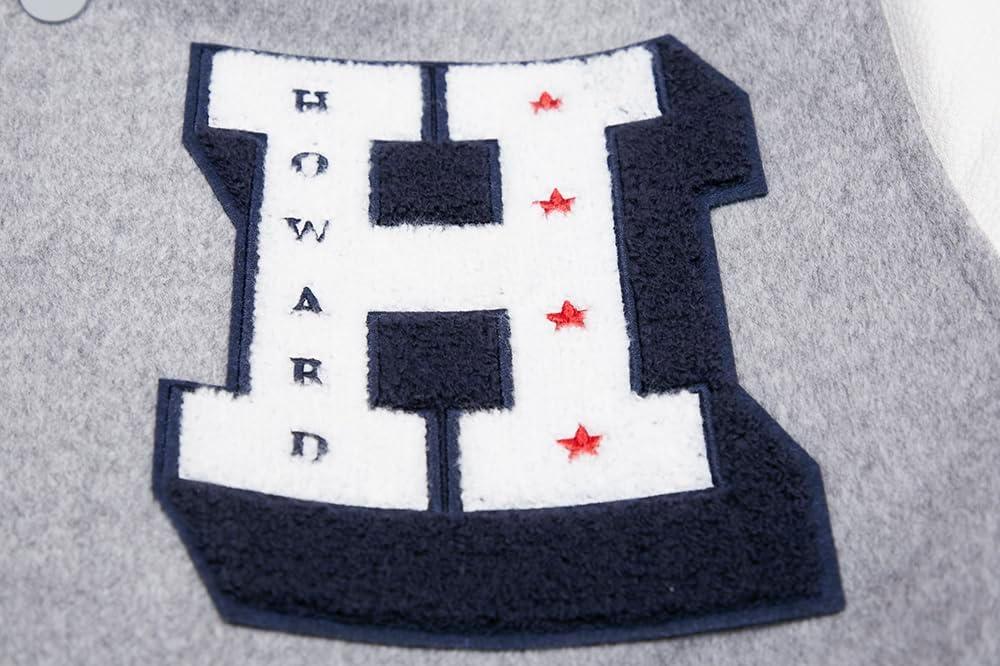 imagePro Standard Mens College Classic Chenille Varsity JacketHeather GreyWhite