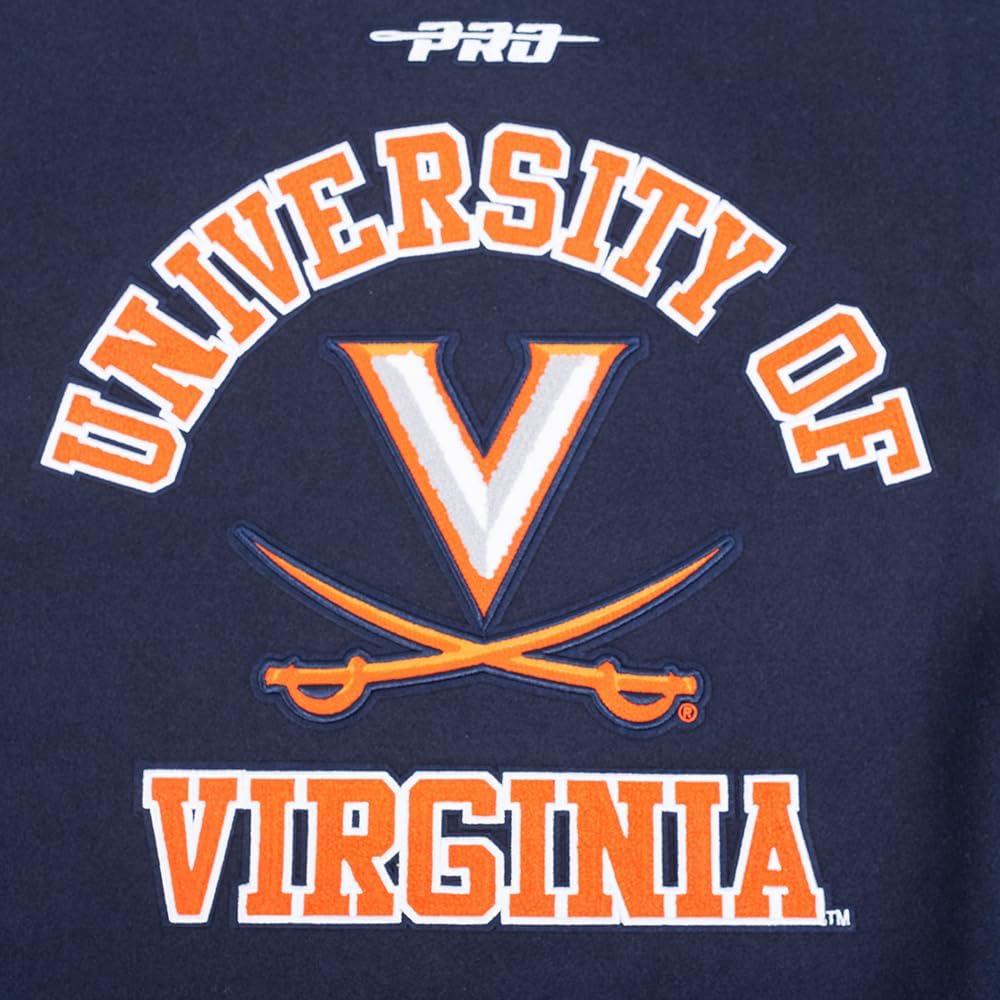 imagePro Standard Mens College Classic Chenille Varsity JacketMidnight NavyWhite