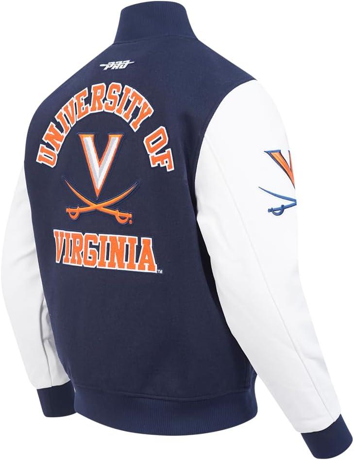 imagePro Standard Mens College Classic Chenille Varsity JacketMidnight NavyWhite