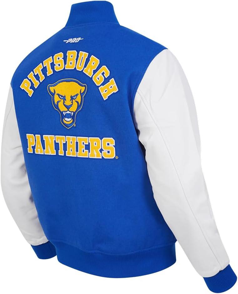 imagePro Standard Mens College Classic Chenille Varsity JacketRoyal BlueWhite