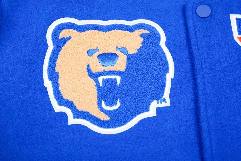 imagePro Standard Mens College Classic Chenille Varsity JacketRoyal BlueWhite