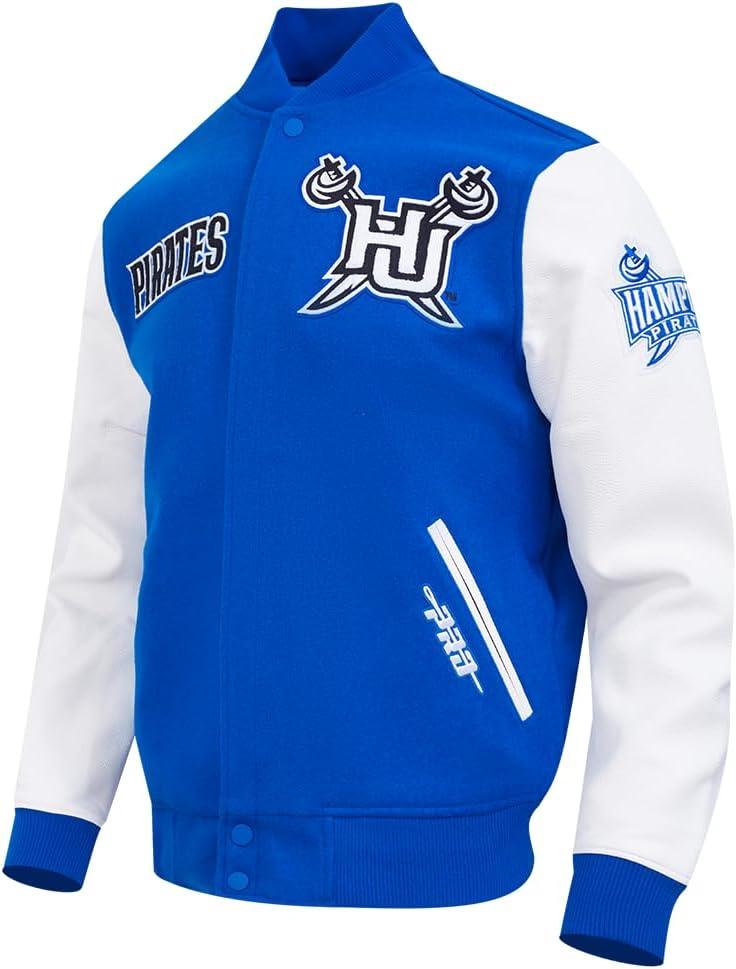 imagePro Standard Mens College Classic Chenille Varsity JacketRoyal BlueWhite
