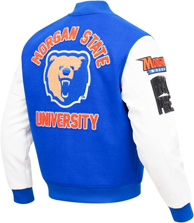 imagePro Standard Mens College Classic Chenille Varsity JacketRoyal BlueWhite