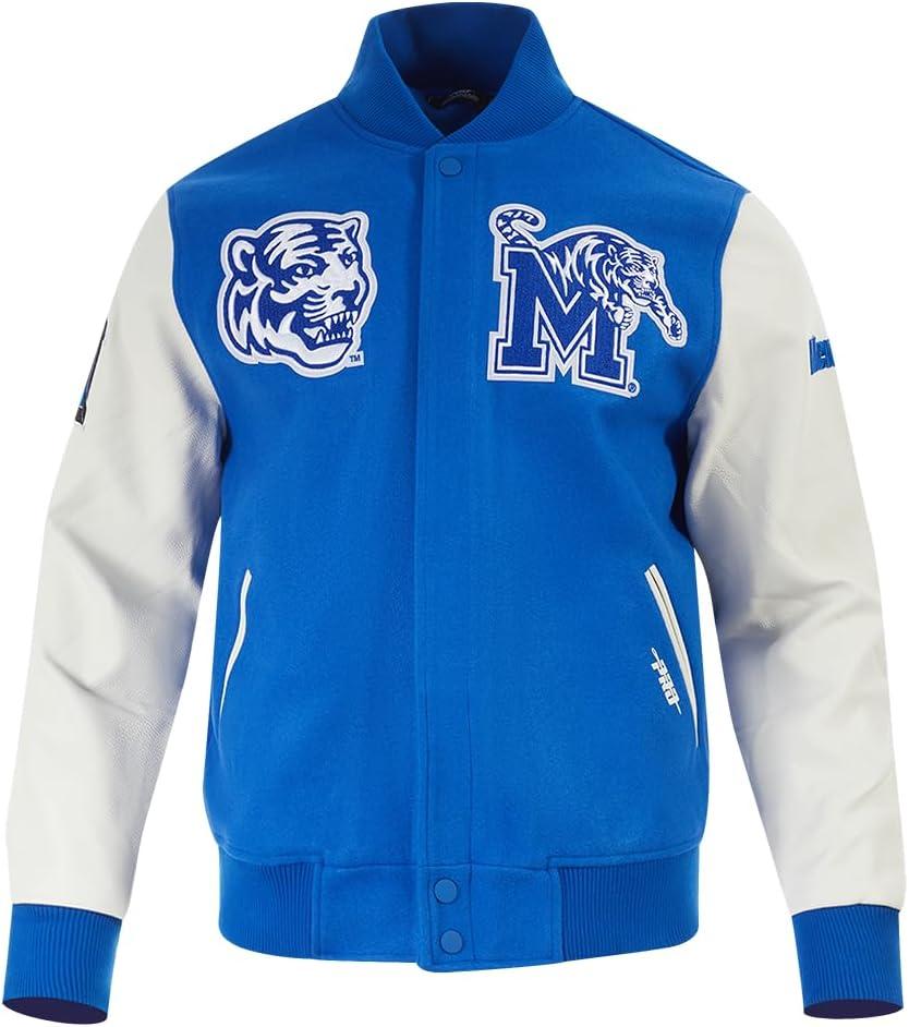 imagePro Standard Mens College Classic Chenille Varsity JacketRoyal BlueWhite