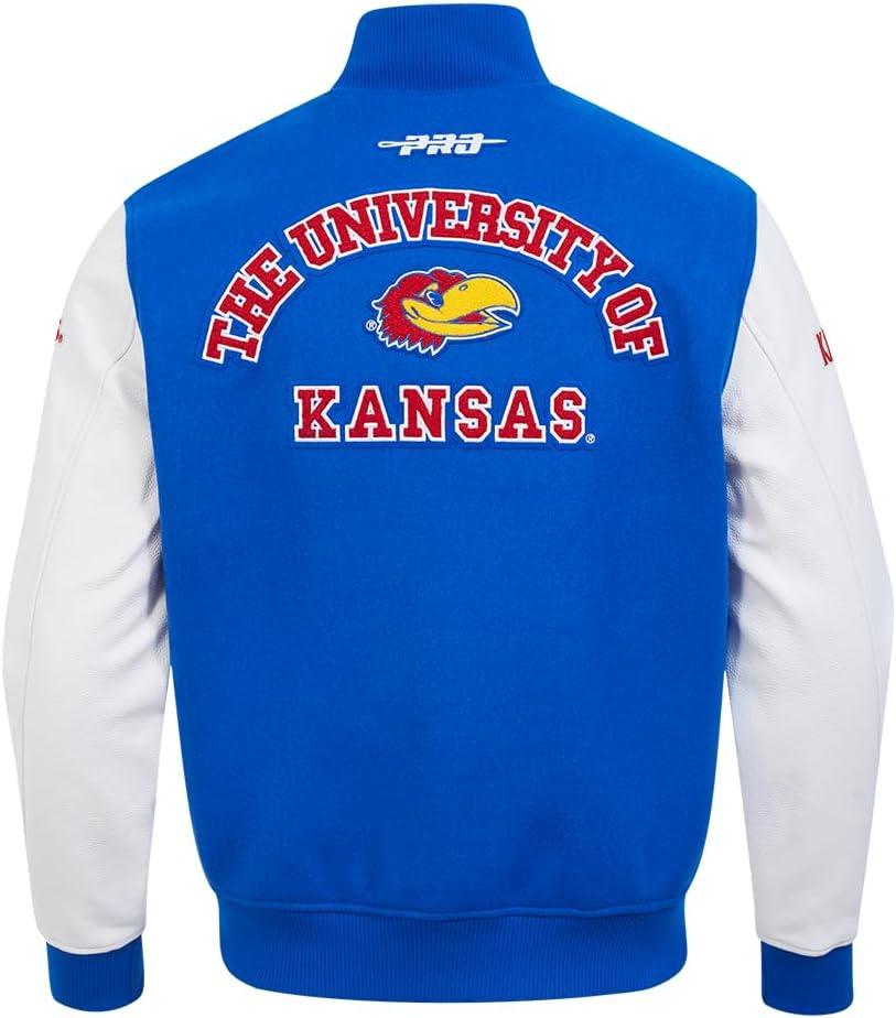 imagePro Standard Mens College Classic Chenille Varsity JacketRoyal BlueWhite