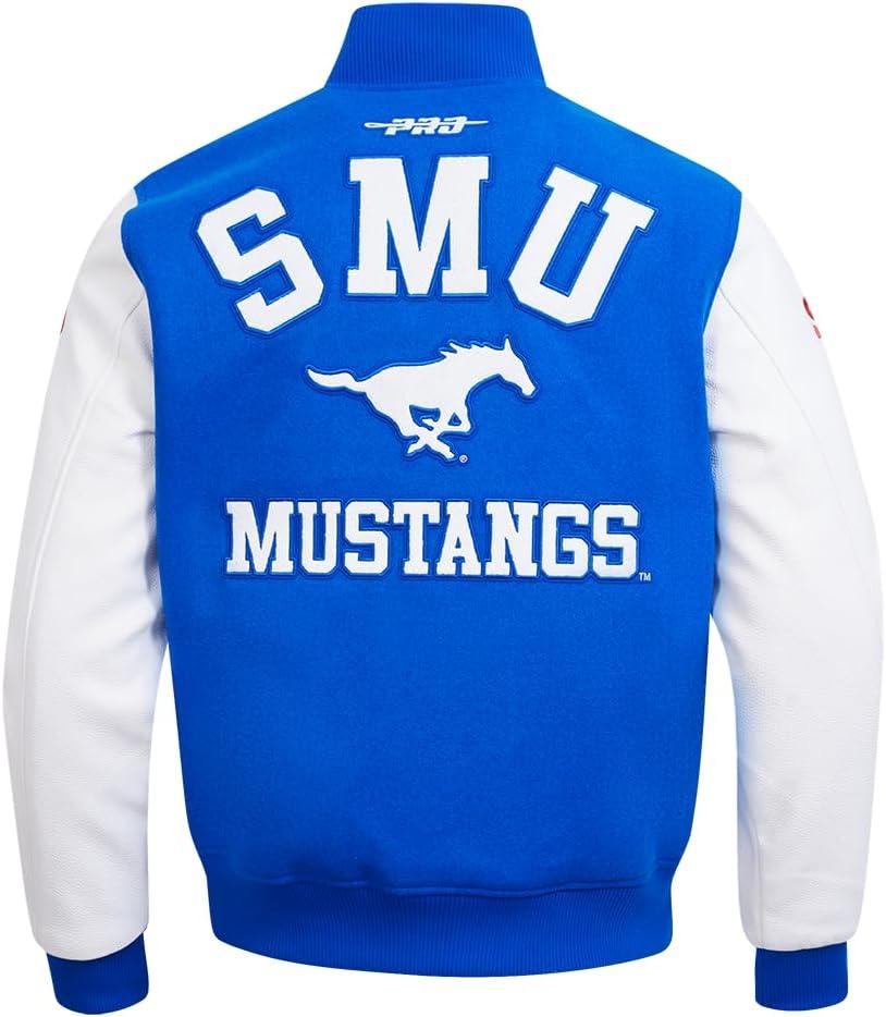 imagePro Standard Mens College Classic Chenille Varsity JacketRoyal BlueWhite