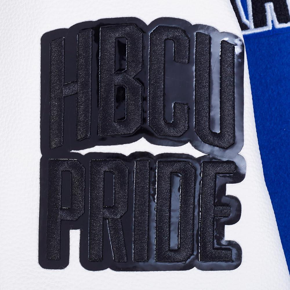 imagePro Standard Mens College Classic Chenille Varsity JacketRoyal BlueWhite