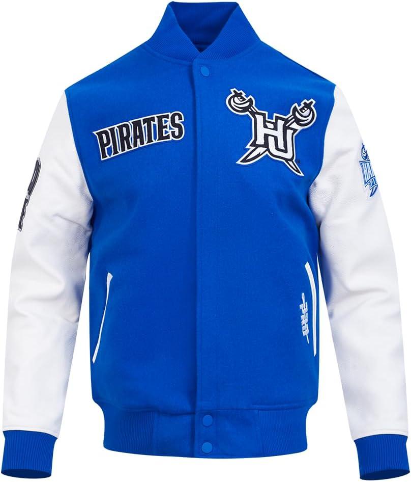 imagePro Standard Mens College Classic Chenille Varsity JacketRoyal BlueWhite