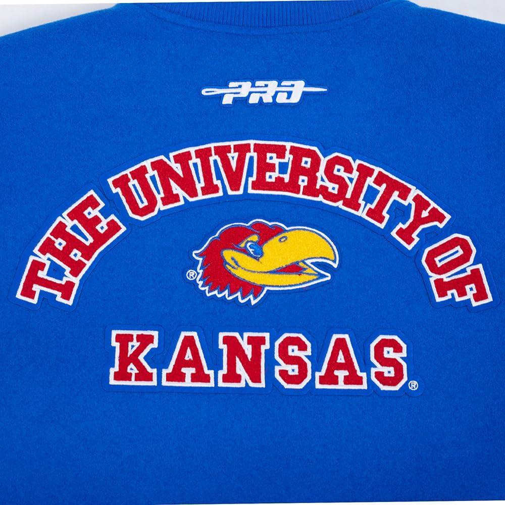 imagePro Standard Mens College Classic Chenille Varsity JacketRoyal BlueWhite