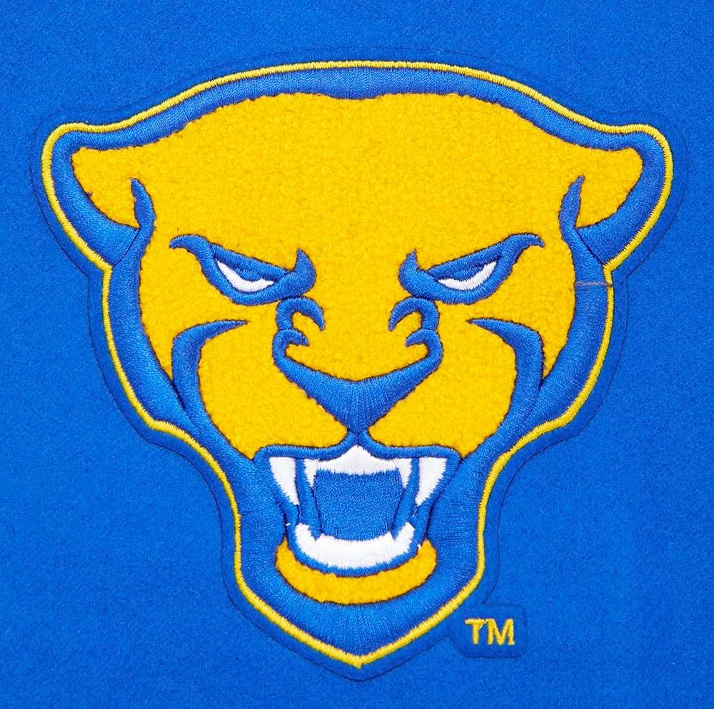 imagePro Standard Mens College Classic Chenille Varsity JacketRoyal BlueWhite