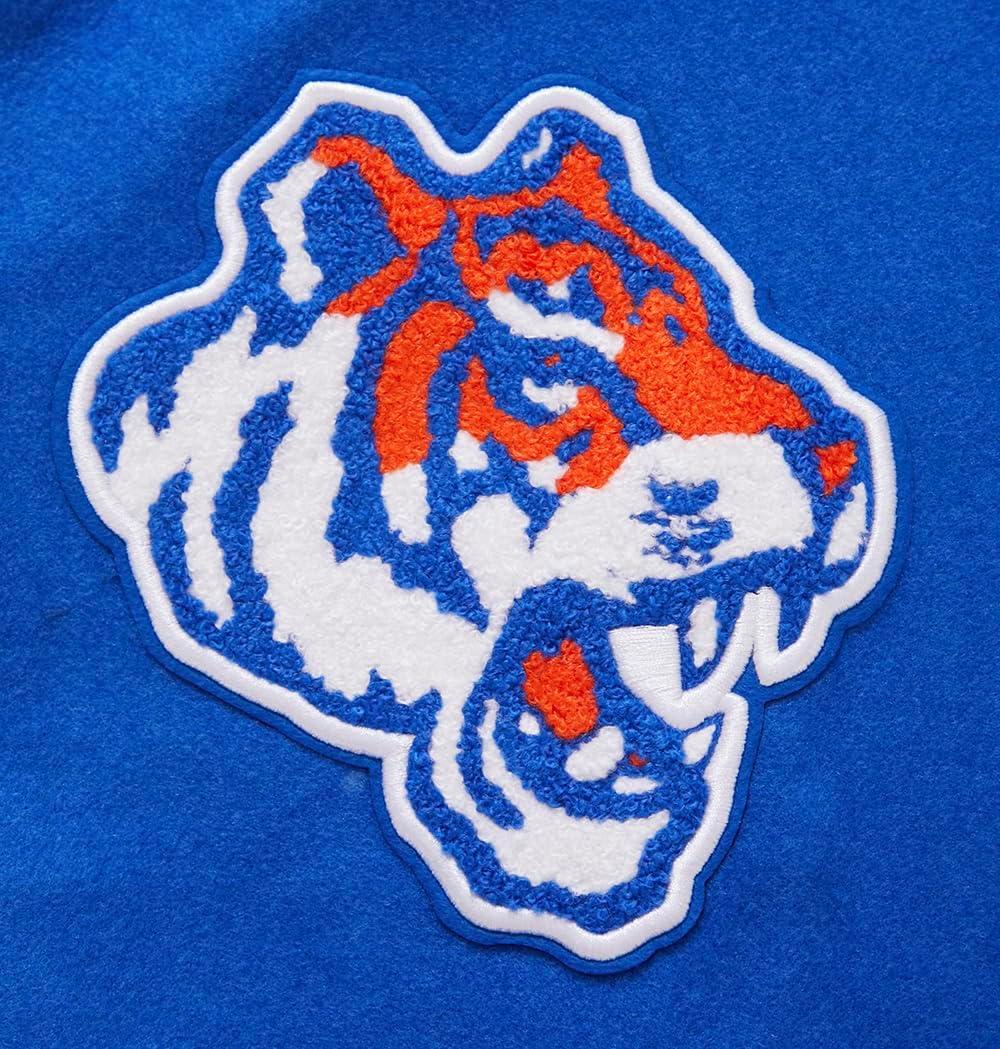 imagePro Standard Mens College Classic Chenille Varsity JacketRoyal BlueWhite