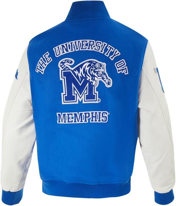 imagePro Standard Mens College Classic Chenille Varsity JacketRoyal BlueWhite