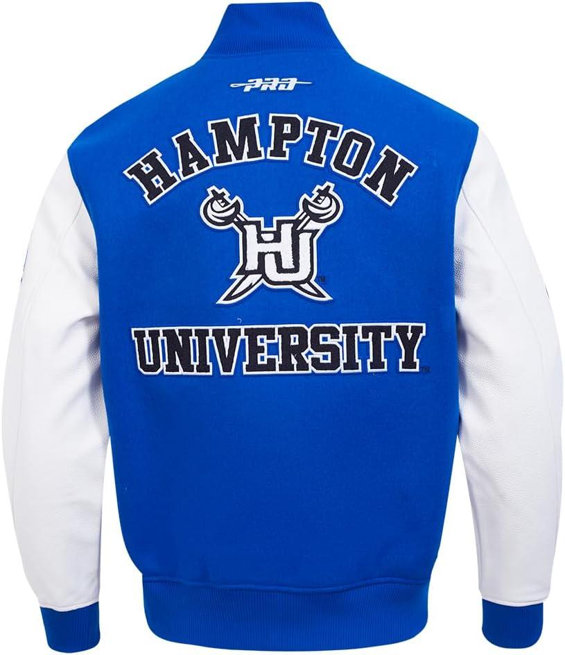 imagePro Standard Mens College Classic Chenille Varsity JacketRoyal BlueWhite