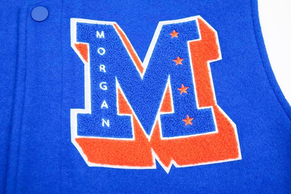 imagePro Standard Mens College Classic Chenille Varsity JacketRoyal BlueWhite