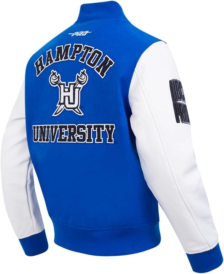 imagePro Standard Mens College Classic Chenille Varsity JacketRoyal BlueWhite
