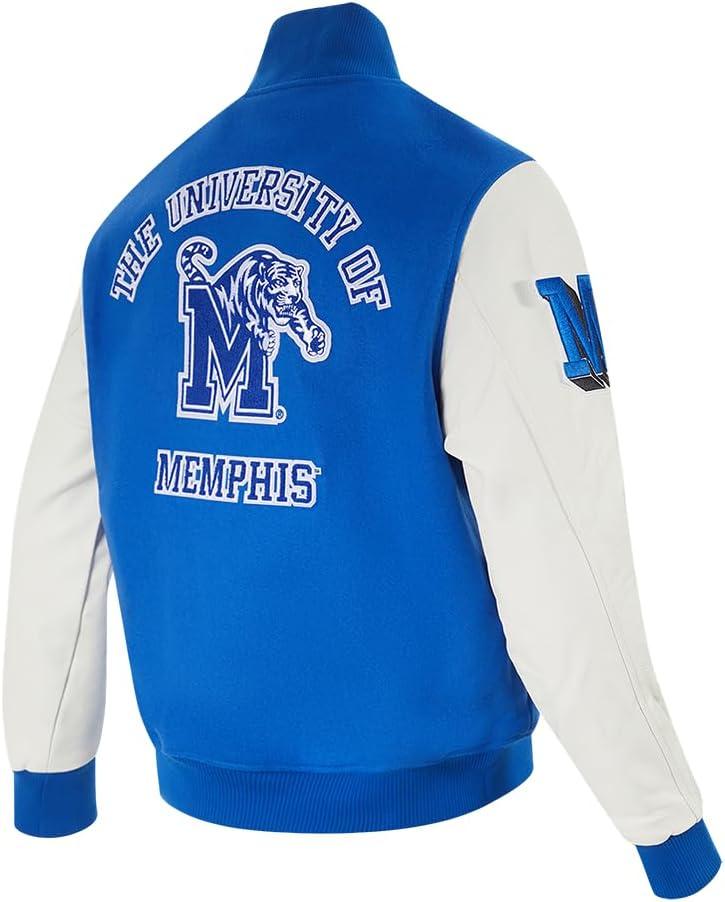 imagePro Standard Mens College Classic Chenille Varsity JacketRoyal BlueWhite