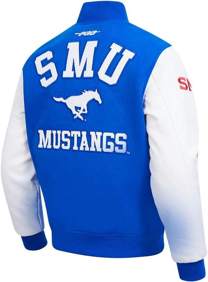 imagePro Standard Mens College Classic Chenille Varsity JacketRoyal BlueWhite