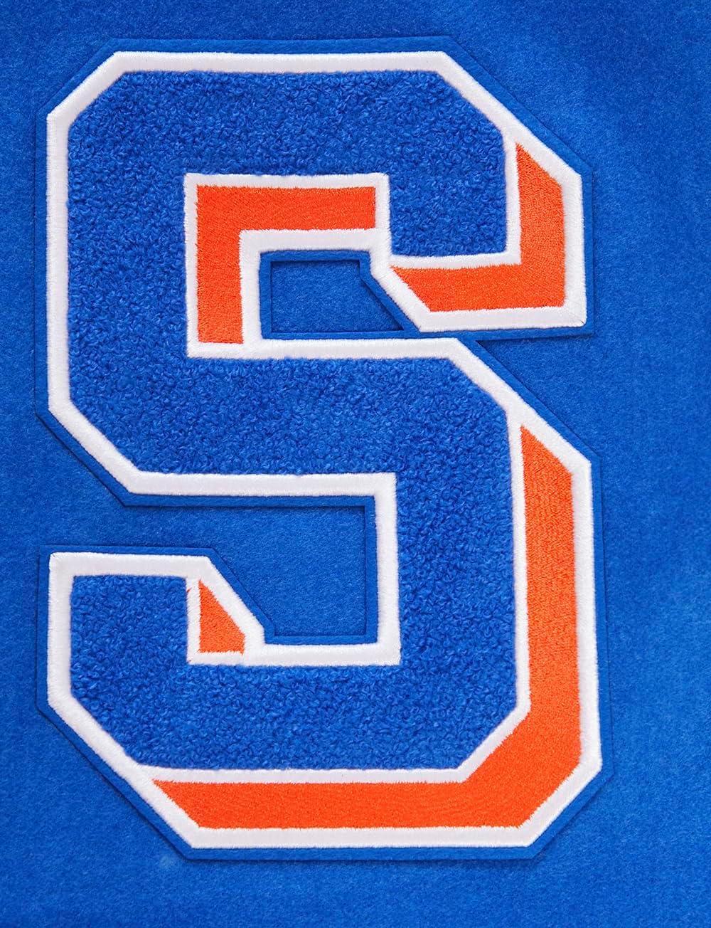 imagePro Standard Mens College Classic Chenille Varsity JacketRoyal BlueWhite