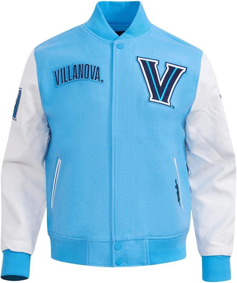 imagePro Standard Mens College Classic Chenille Varsity JacketUniversity BlueWhite