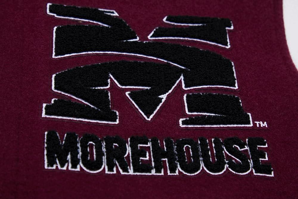 imagePro Standard Mens College Classic Chenille Varsity JacketWineWhite