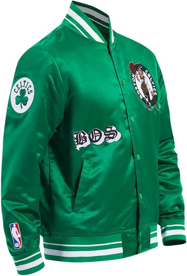 imagePro Standard Mens NBA Old English Satin JacketKelly Green