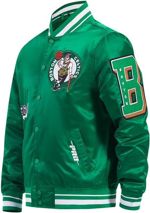 imagePro Standard Mens NBA Old English Satin JacketKelly Green